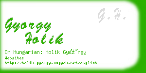 gyorgy holik business card